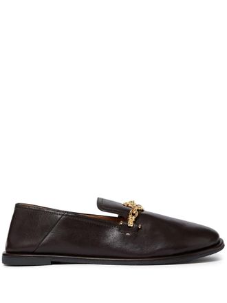 Stella McCartney Mocassini con dettaglio catena - Marrone