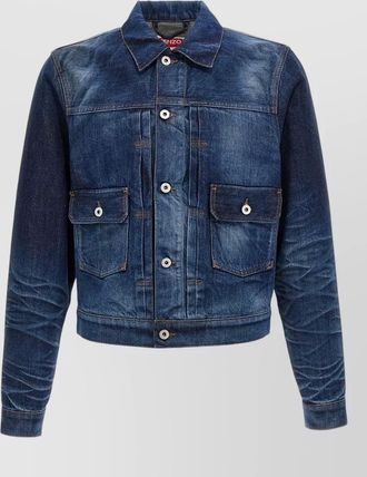 Kenzo japanese denim jacket adjustable waistband
