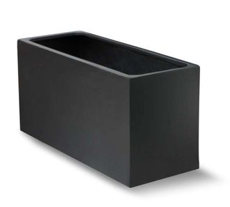 PRIMROSE Polystone Large Black Rectangular Trough Planter 100cm
