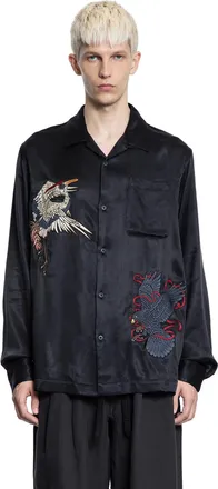 maharishi Crow and Heron Camp Collar Shirt
