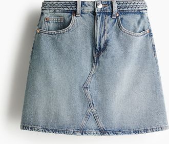 H&M Denimjupe mit Flechtdetails - Blue