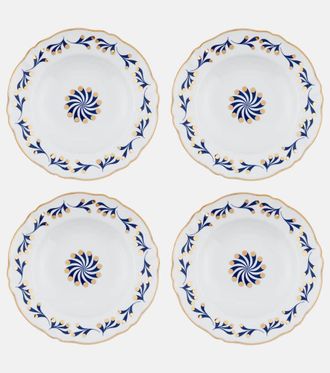 BITOSSI HOME Marino set of 4 porcelain soup plates