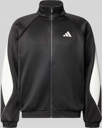 adidas Trainingsjacke mit Logo und Stehkragen in Black, Gr&ouml;&szlig;e XXL