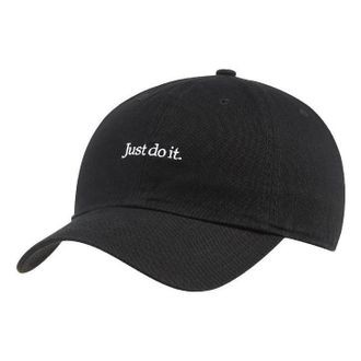 Nike Just Do It Logo Cap Black White CQ9512-010