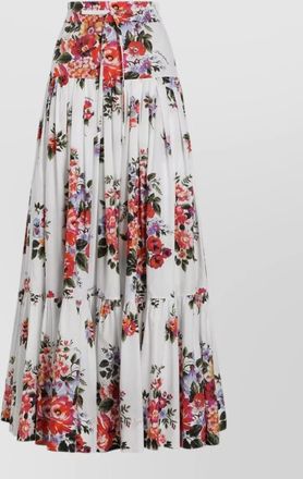 Dolce & Gabbana floral print tiered long skirt
