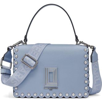 Karl Lagerfeld Simone Crossbody with Pearls in Blue Aura at Nordstrom