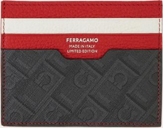 Ferragamo Men Ferragamo Monogram credit card holder - Citymatch Capsule Red