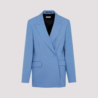 Dries Van Noten Womens Wool Beno Jacket - Light Blue - Size EU 34 (Womens)
