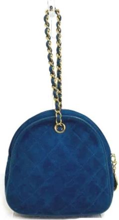 Chanel Pre-owned Leather chanel-bags - Dames - Vintage Handtas - Blauw - ONE Size - Vintage