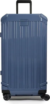 Piquadro Koffers, unisex, Blauw, ONE Size, Polyester, Hardside koffer met 4 wielen in kofferbakvorm
