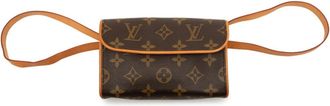 Louis Vuitton Brown Pvc Leather Pochette Sling Bag (Pre-Owned)
