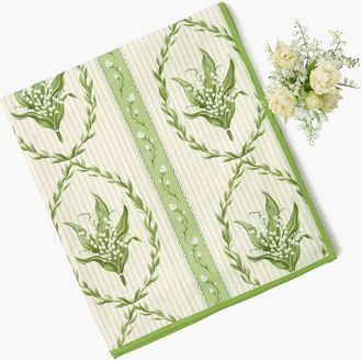 Mrs. Alice Lily of the Valley Garland Tablecloth in Green at Nordstrom, Size Medium