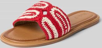 Inuovo Slides in Flecht-Optik in Rot, Gr&ouml;&szlig;e 41