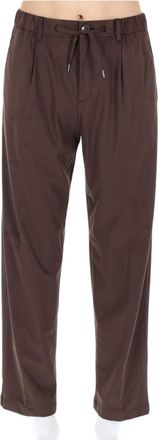 Herno Relaxed Fit Pants with Tapered Leg and Adjustable Waistband