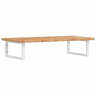 vidaXL Estante De Lavabo De Pared De Acero Y Madera Maciza De Roble Vidaxl