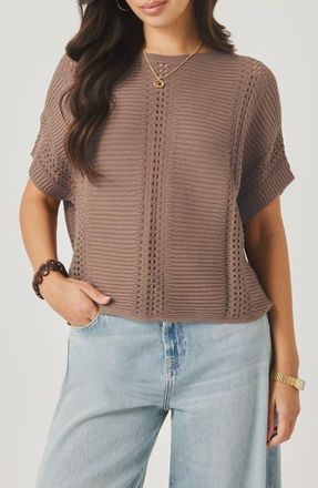 Splendid Everest Pointelle Stitch Sweater in Wicker Brown at Nordstrom, Size X-Large