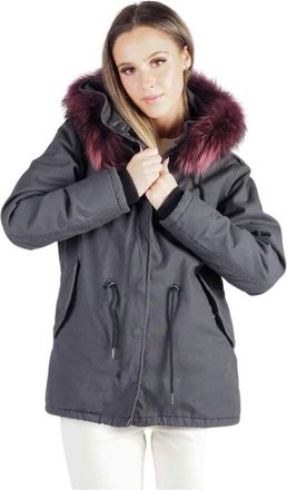 Canadian Parka Jas met Bontkraag - Dames - Winterjassen - Grijs - M - Polyester - Jassen