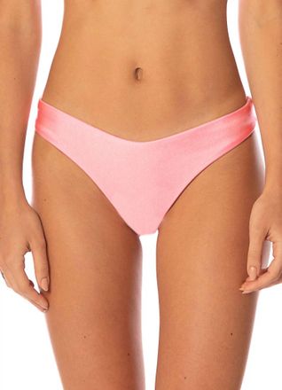 Maaji Flirt Bikini Bottom In Taffy Pink