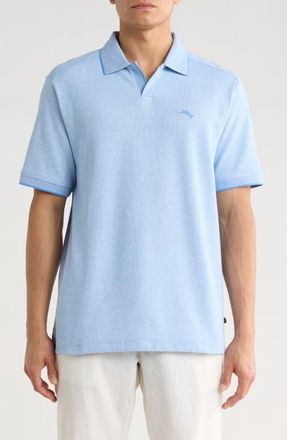 Tommy Bahama Emfielder Johnny Collar IslandZone Polo in Blue Lapis Heather at Nordstrom, Size Xxx-Large