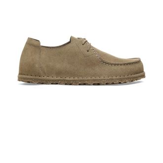 Birkenstock Schoenen, Dames, Beige, 39 EU, Leer, Utti Veterschoen Su&egrave;deleer Regular Fit