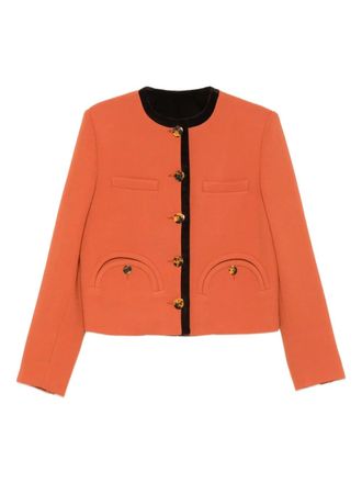 Blazé Milano contrast-trim jacket - women - Wool - 0 - Orange