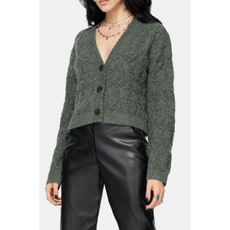 Disturbia Cadmium Pointelle Knit Cardigan in Blue at Nordstrom, Size X-Large