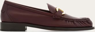 Ferragamo Donna Mocassino ornamento Gancini Rosso Taglia 36.5