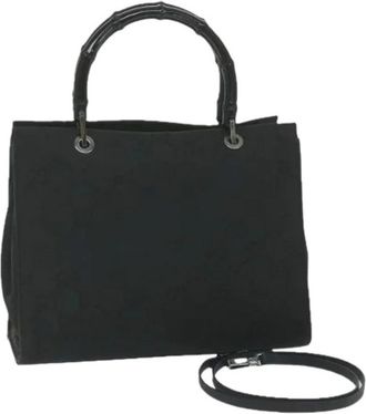 Gucci Pre-owned Handbags, female, Black, Size: ONE SIZE Pre-owned Vintage GG Canvas Hand Bag