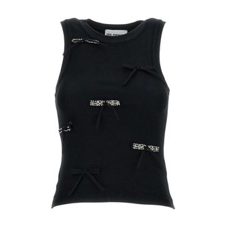 Des_Phemmes Sleeveless Tops, female, Black, Size: XS Canotta girocollo classica