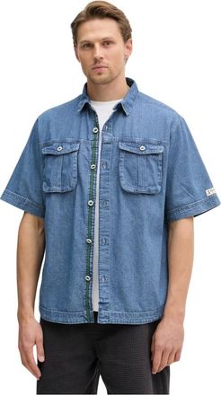 Columbia Camisa de Manga Corta Acker Rock Twill - Sport - Hombre - Azul - XL