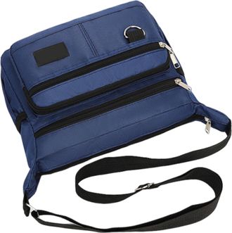 Generic Crosses Shoulder Bag Men - Waterproof Spacious Multi Pocket Shoulder Bag,Practical Multipurpose Chest Pack Trendy Backpack for Sports Daily Life, Blue