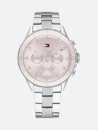 Tommy Hilfiger Reloj de acero inoxidable con esfera rosa