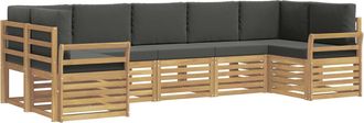 vidaXL Conjunto De Sof&aacute;s De Exterior 7 Uds. Blanco Y Antracita Vidaxl