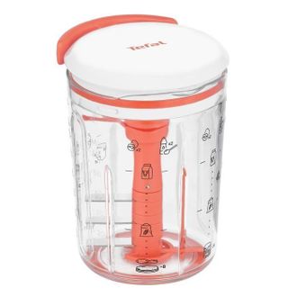 T-fal Cr&ecirc;pes Express Mezclador De Masa Para Crepas, Preparaci&oacute;n En 2 Minutos, Sin Grumos, 3 Recetas Graduadas Integradas K1844404