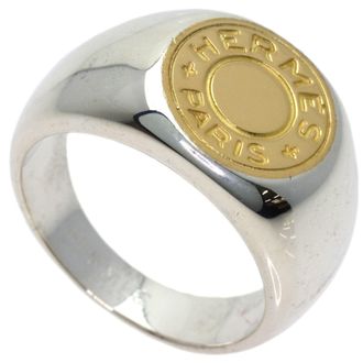 Herm&egrave;s Yellow Gold (18K) Silver Band Ring (Pre-Owned)