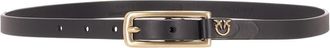 Pinko Black Logo Leather Belt