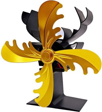 OEM Ventilador Silencioso, Aut&oacute;nomo Y Accionado Por Calor Para Chimeneas De Le&ntilde;a (color Dorado)