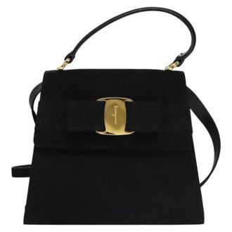 Ferragamo Pre-owned Suede handbags - Dames - Vintage Handtas - Zwart - ONE Size - Su&egrave;de - Vintage
