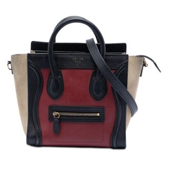 Celine Pre-owned Celine Nano Tricolor Calfskin and Suede Luggage Tote Ladies RJ5QSYUJ55RJYAN1