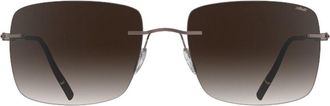 Silhouette Chesterman Rimless 8752/75 6040 Mens Sunglasses Brown Size 59