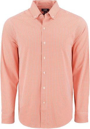 Cutter & Buck Skyline Epic Confidence Recycled Gingham Mens Long Sleeve Dress Shirt