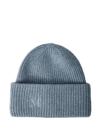 Max Mara logo-motif knitted beanie - Grijs