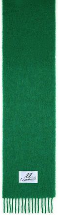 Marni Green Brushed Alpaca Blend Scarf