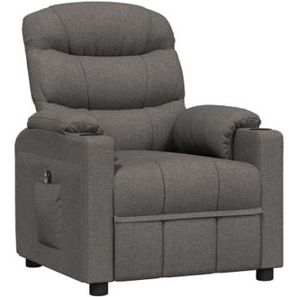 vidaXL Sill&oacute;n Reclinable El&eacute;ctrico De Tela Gris Oscuro Vidaxl