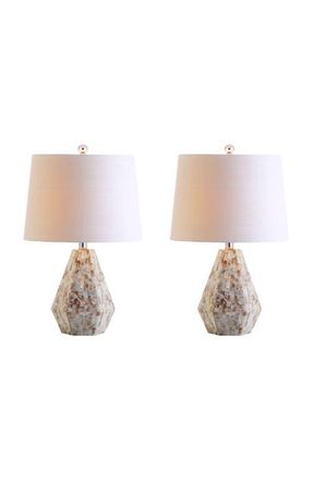 Jonathan Y Designs Isabella 21 Seashell LED Table Lamp, Natural Ivory in Natural/ivory at Nordstrom