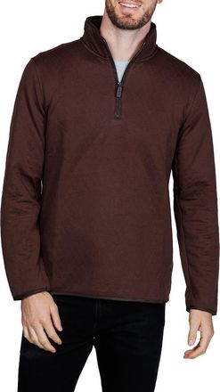 Tailorbyrd Quilted Quarter Zip Pullover in Chocolate at Nordstrom Rack, Size Xx-Large