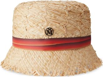Maison Michel Mini New Kendall straw cloche hat - women - Straw/Polyester - M - Neutrals