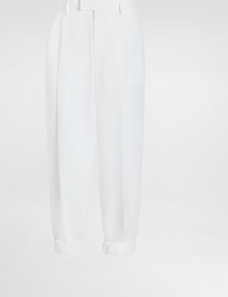 Dolce & Gabbana Linen Fabric Pants - Man Pants And Shorts White 46
