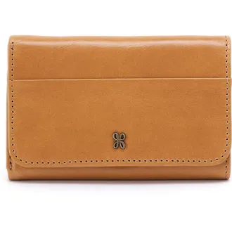 Hobo Jill Leather Trifold Wallet in Natural at Nordstrom