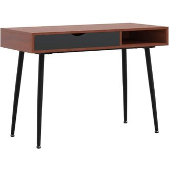 vidaXL Scrivania con Cassetto Marrone 110x50x75 cm Legno Multistrato - Vidaxl